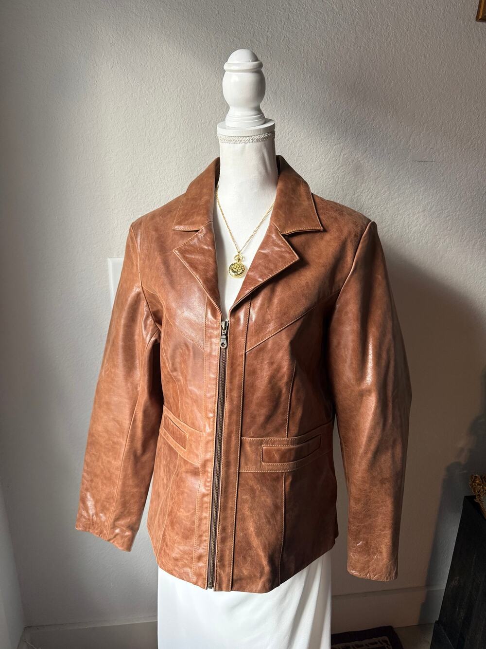 Wilsons maxima Vintage Brown Leather Jacket Women's XL